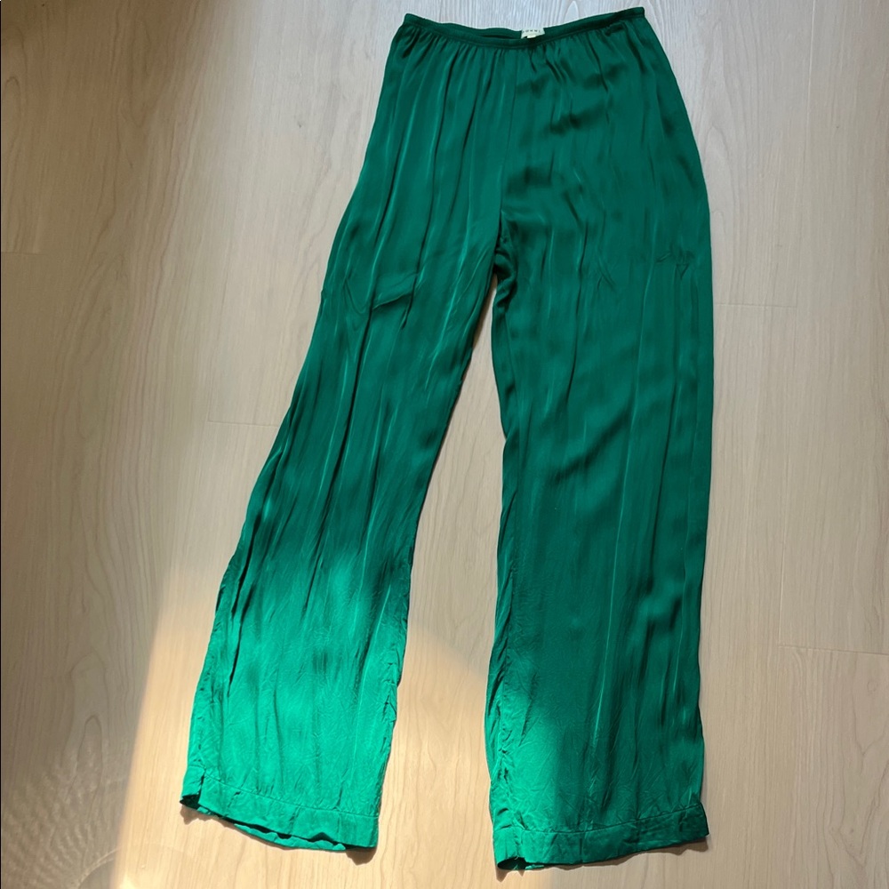 Donni. Simple Pant Green Satin
